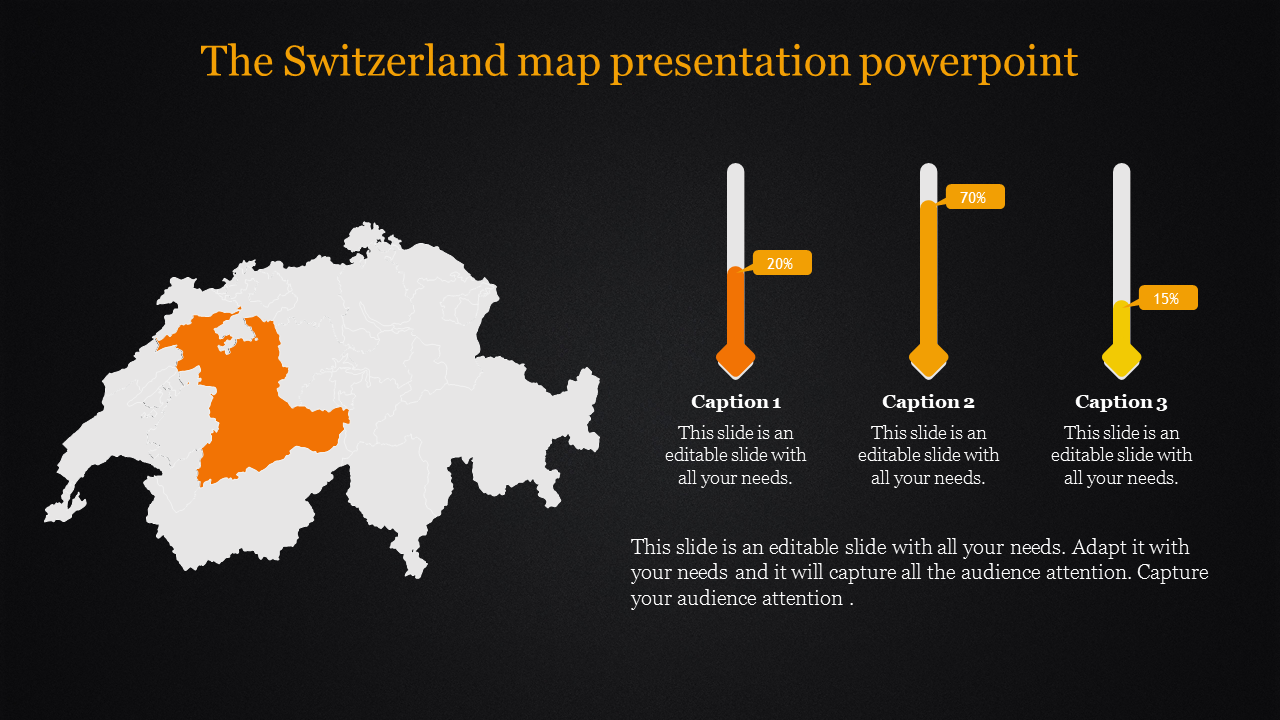 map presentation powerpoint-The Switzerland map presentation powerpoint